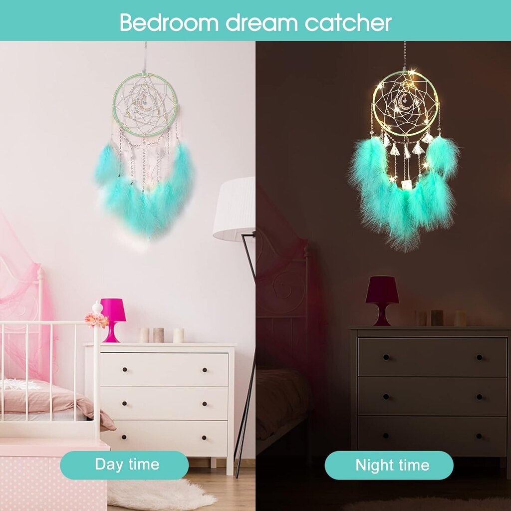 Dreamcatcher kanssa valaistu käsintehtyjä hinta ja tiedot | Sisustustuotteet | hobbyhall.fi