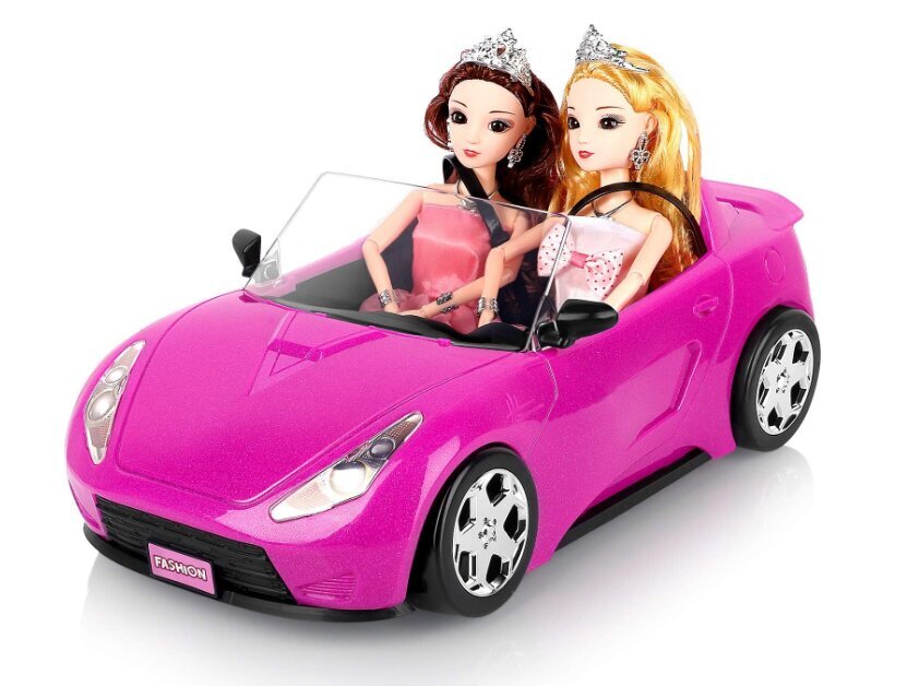 Auto Barbie-nukelle, vaaleanpunainen hinta ja tiedot | Tyttöjen lelut | hobbyhall.fi