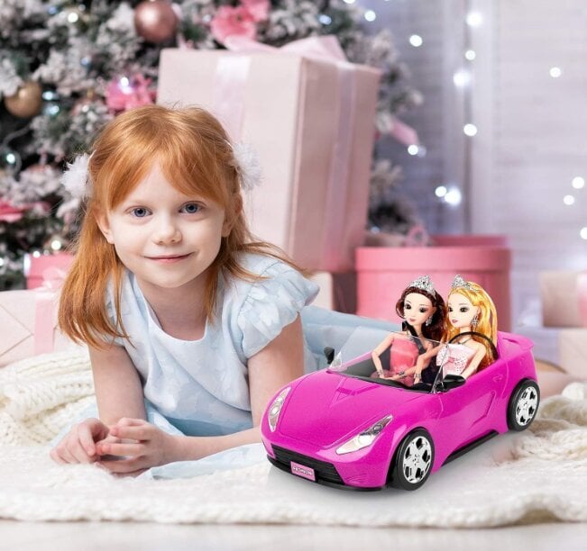 Auto Barbie-nukelle, vaaleanpunainen hinta ja tiedot | Tyttöjen lelut | hobbyhall.fi