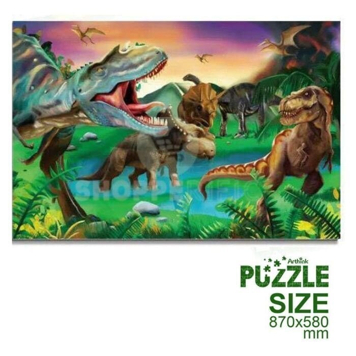 Palapeli lapsille Dinosaurukset, 54 palaa, 87x58 cm hinta ja tiedot | Palapelit | hobbyhall.fi