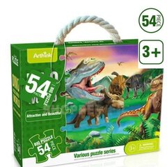 Palapeli lapsille Dinosaurukset, 54 palaa, 87x58 cm hinta ja tiedot | Palapelit | hobbyhall.fi