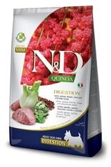 Farmina N&D Quinoa Dog Digestion Adult Mini, lampaanliha, 2,5 kg hinta ja tiedot | Koiran kuivaruoka | hobbyhall.fi