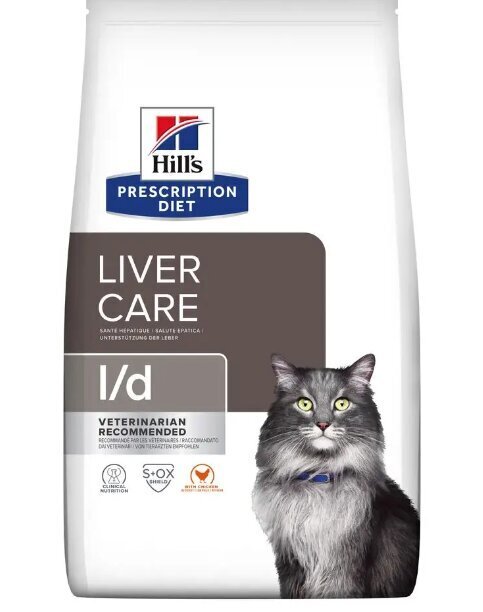 Hill's PD L/D Liver Care -kuivaruoka, kana, 1,5 kg hinta ja tiedot | Kissan kuivaruoka | hobbyhall.fi