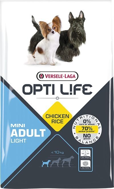 Versele-Laga Opti Life Adult Light Mini kuivaruoka, kana ja riisi, 7,5 kg hinta ja tiedot | Koiran kuivaruoka | hobbyhall.fi