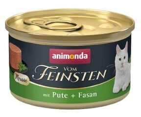 Animonda Vom Feinsten Muscle, kalkkuna ja fasaani, 85 g hinta ja tiedot | Kissanruoka | hobbyhall.fi