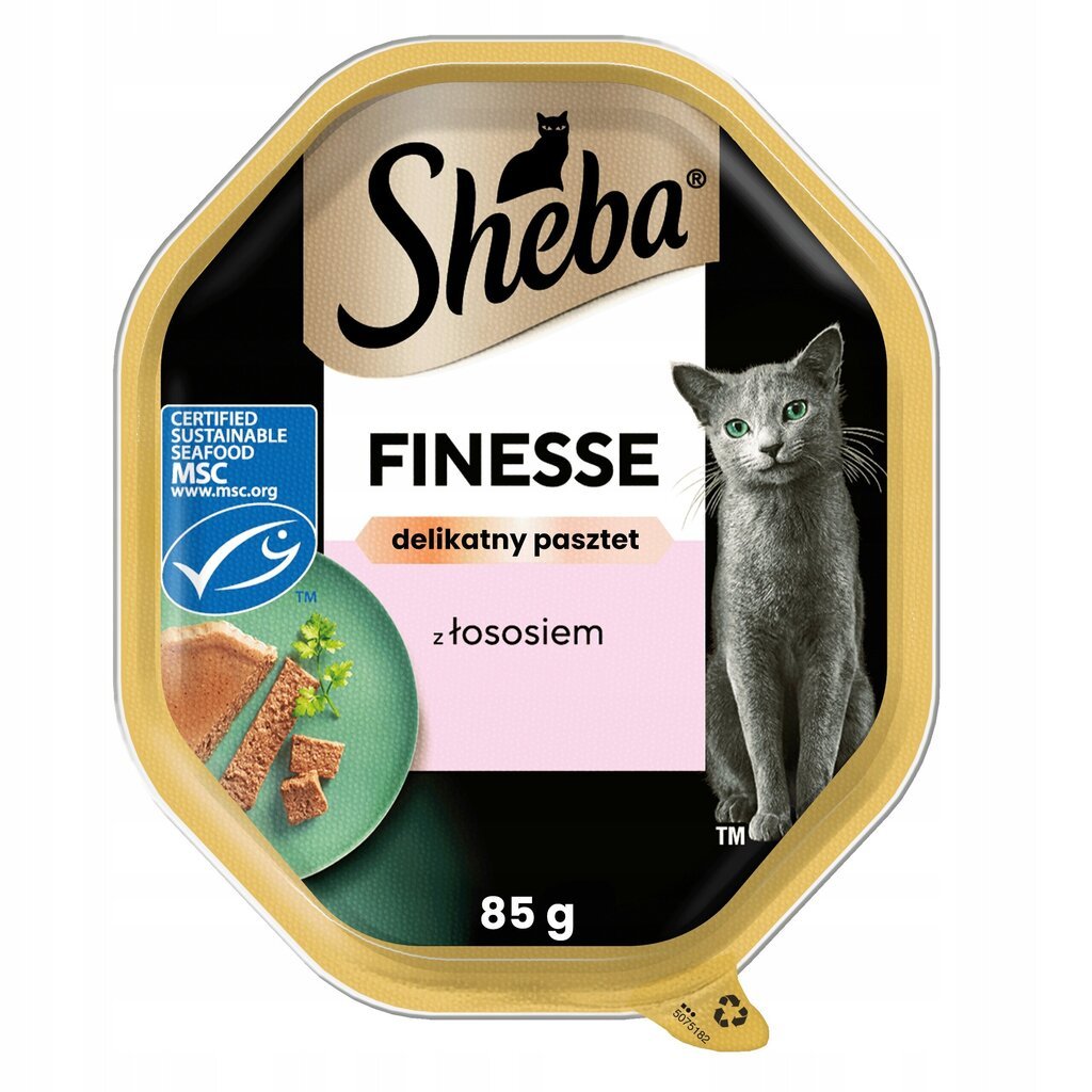 Sheba Finesse täysravinto kissoille lohitahnalla, 22 x 85 g hinta ja tiedot | Kissanruoka | hobbyhall.fi