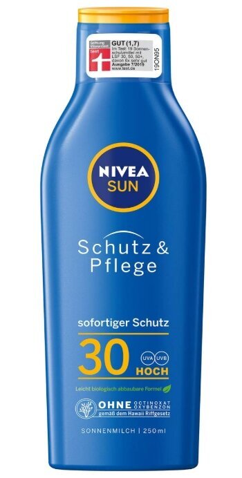 Nivea Sun Aurinkovoide SPF30 250 ml, Korkealaatuinen Aurinkosuoja Saksasta hinta ja tiedot | Aurinkovoiteet | hobbyhall.fi