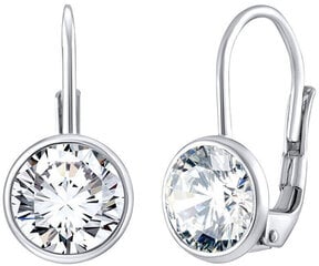 Silvego Tyylikkäät hopeiset korvakorut kirkkailla Swarovski Zirkoneilla SILVEGOB70607S sSL3572 hinta ja tiedot | Korvakorut | hobbyhall.fi