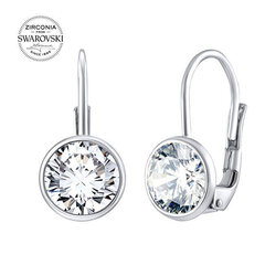 Silvego Tyylikkäät hopeiset korvakorut kirkkailla Swarovski Zirkoneilla SILVEGOB70607S sSL3572 hinta ja tiedot | Korvakorut | hobbyhall.fi