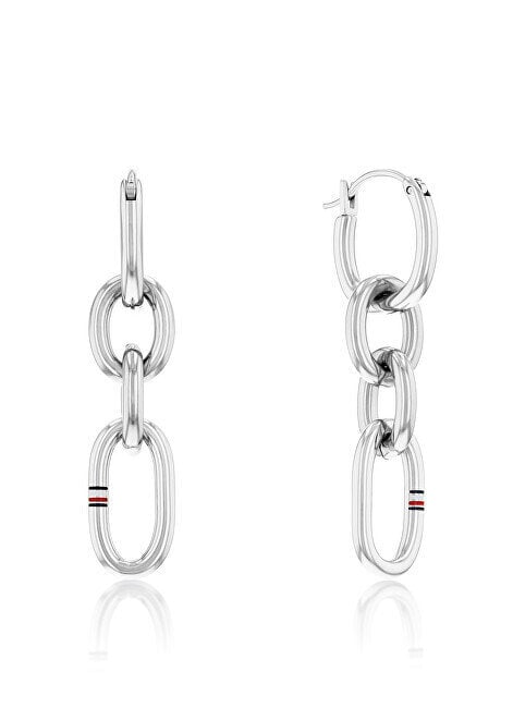 Tommy Hilfiger Modernit teräskorvakorut Contrast Link Chain 2780787 hinta ja tiedot | Korvakorut | hobbyhall.fi