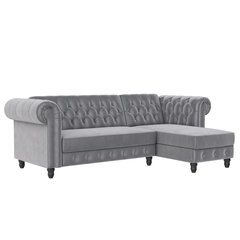 Sofa-lova Dorel Home Felix, pilka hinta ja tiedot | Sohvat ja vuodesohvat | hobbyhall.fi