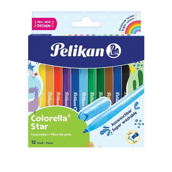 PELIKAN huopakynät, Colorella Star, pyöreät, 12 väriä