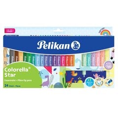 PELIKAN huopakynät, Colorella Star, pyöreät, 24 väriä (18 + 6) hinta ja tiedot | Taide- ja askartelutarvikkeet | hobbyhall.fi