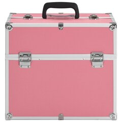 vidaXL Meikkikotelo 37x24x35 cm pinkki alumiini hinta ja tiedot | vidaXL Hajuvedet ja kosmetiikka | hobbyhall.fi