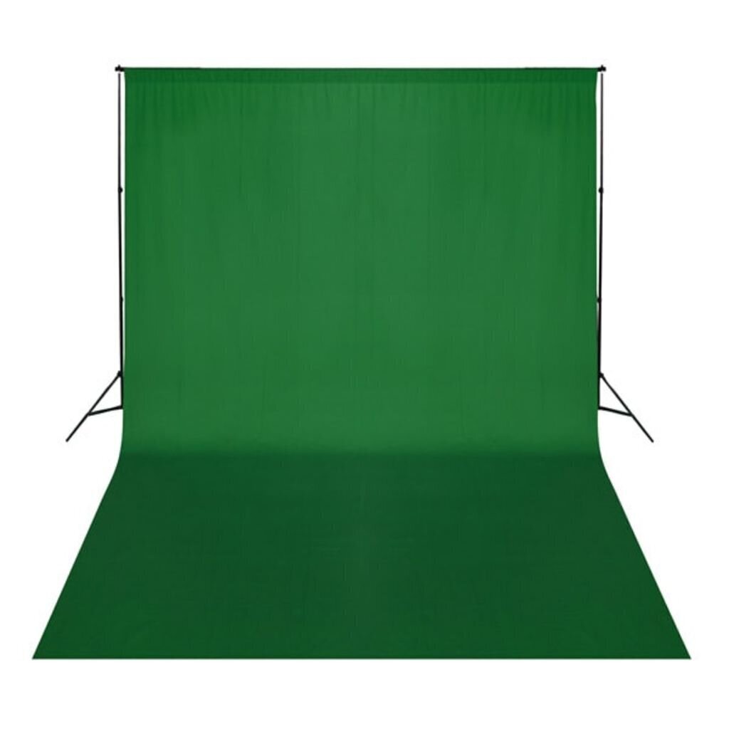 vidaXL Taustakangas puuvilla chromakey 500x300 cm vihreä hinta ja tiedot | Kameratarvikkeet | hobbyhall.fi