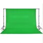 vidaXL Taustakangas puuvilla chromakey 500x300 cm vihreä hinta ja tiedot | Kameratarvikkeet | hobbyhall.fi