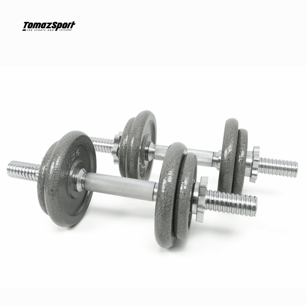 Säädettävä painosarja teräskäsipainot Tomaz Sport Steel Power 2x10 kg hinta ja tiedot | Käsipainot, kahvakuulat ja voimaharjoittelu | hobbyhall.fi