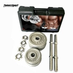 Säädettävä painosarja teräskäsipainot Tomaz Sport Steel Power 2x10 kg hinta ja tiedot | Käsipainot, kahvakuulat ja voimaharjoittelu | hobbyhall.fi