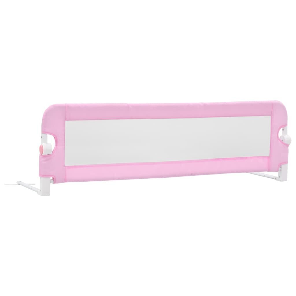 vidaXL Turvalaita sänkyyn pinkki 120x42 cm polyesteri hinta ja tiedot | Lasten turvallisuus | hobbyhall.fi