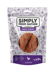 Simply From Nature Meat Strips kana, 5x80 g hinta ja tiedot | Koiran herkut | hobbyhall.fi