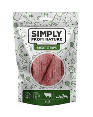 Simply From Nature Meat Strips naudanliha, 5x80 g hinta ja tiedot | Koiran herkut | hobbyhall.fi