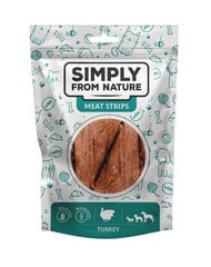 Simply From Nature Meat Strips kalkkuna, 5 x 80 g hinta ja tiedot | Koiran herkut | hobbyhall.fi