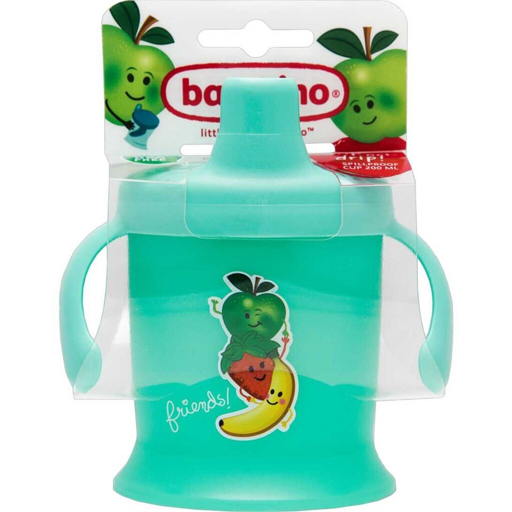 Nokkamuki Bambino Sip-not-drip, vihreä, 6 kuukautta+, 200 ml hinta ja tiedot | Tuttipullot ja tarvikkeet | hobbyhall.fi