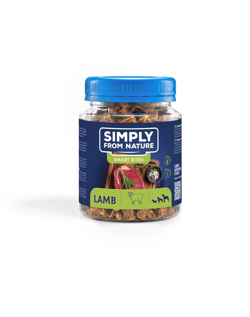 Simply From Nature Smart Bites lammas, 5x130 g hinta ja tiedot | Koiran herkut | hobbyhall.fi