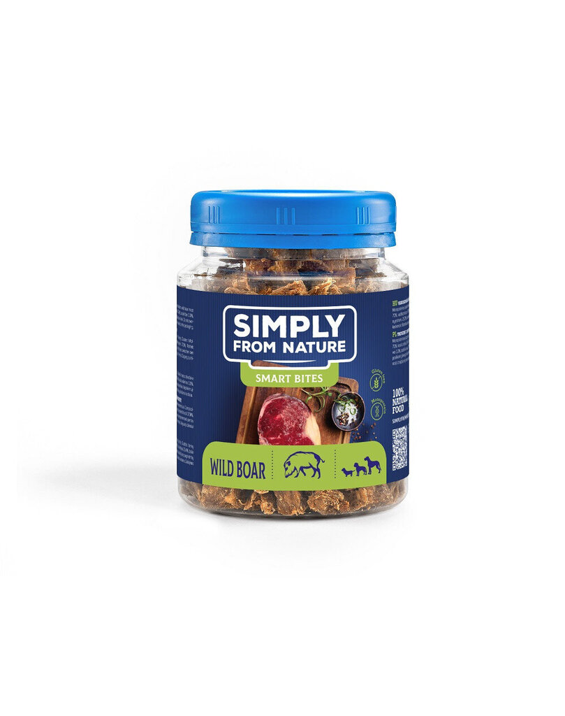 Simply From Nature Smart Bites villisika, 3 x 130 g hinta ja tiedot | Koiran herkut | hobbyhall.fi