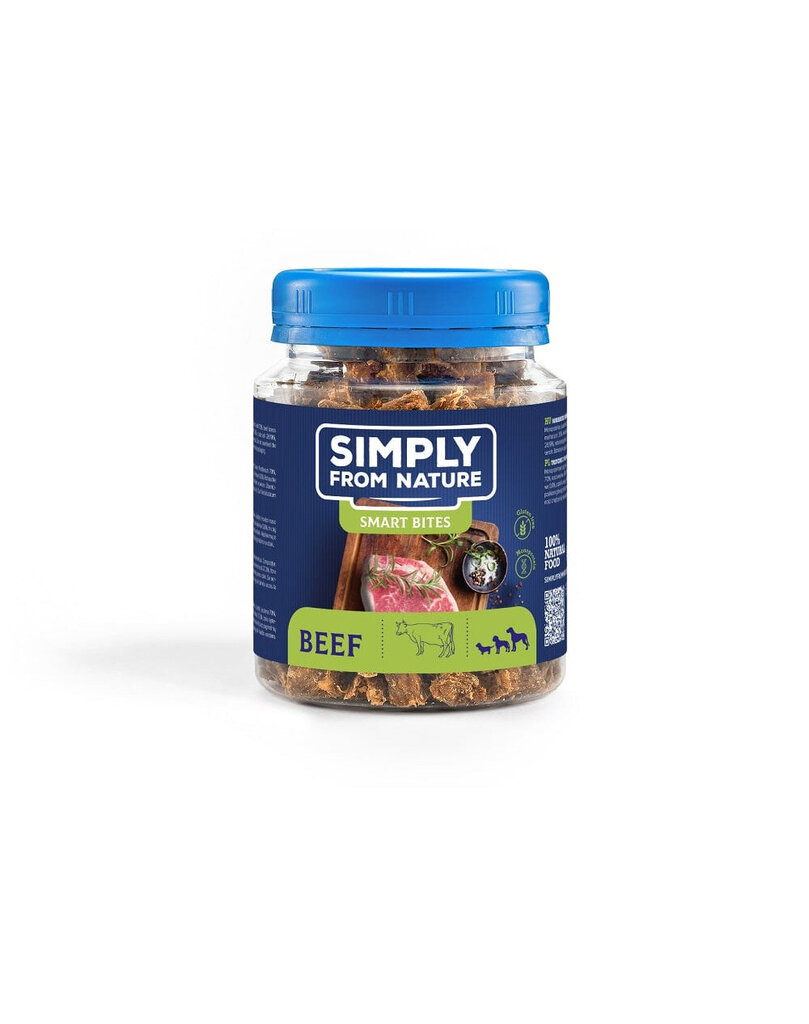 Simply From Nature Smart Bites nauta, 5x130 g hinta ja tiedot | Koiran herkut | hobbyhall.fi