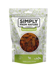 Simply From Nature Meat Noodles hirvi ja villisika, 3 x 80 g hinta ja tiedot | Koiran herkut | hobbyhall.fi