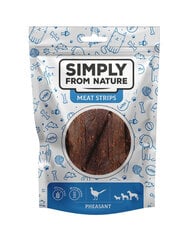 Simply From Nature Meat Strips fasaani, 5x80 g hinta ja tiedot | Koiran herkut | hobbyhall.fi