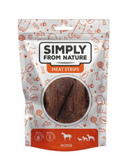 Simply From Nature Meat Strips hevonen, 5x80 g hinta ja tiedot | Koiran herkut | hobbyhall.fi