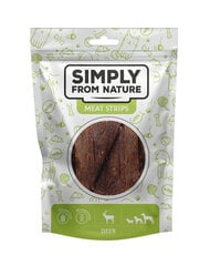 Simply From Nature Meat Strips hirvenliha, 5x80 g hinta ja tiedot | Koiran herkut | hobbyhall.fi