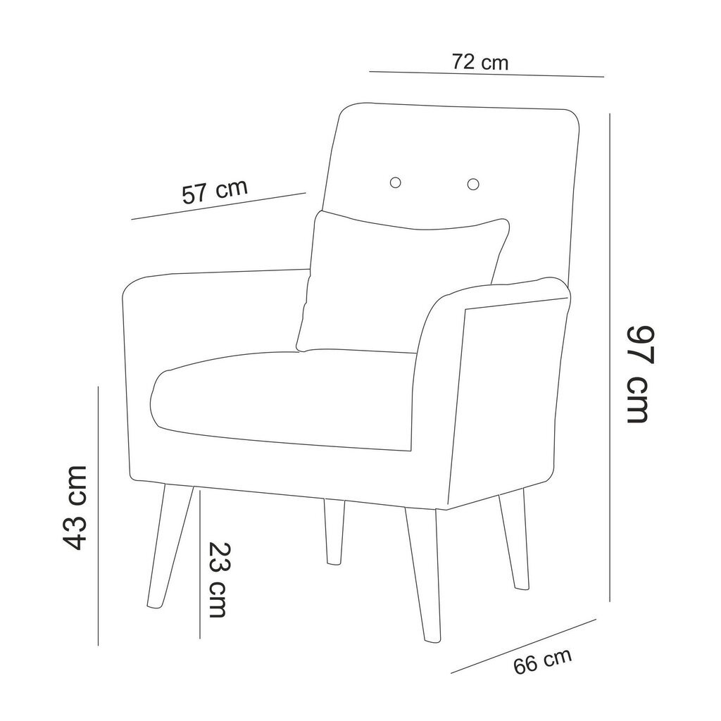 2-osainen pehmeä huonekalusarja Aria-TKM01-1053, harmaa hinta ja tiedot | Sohvaryhmät | hobbyhall.fi