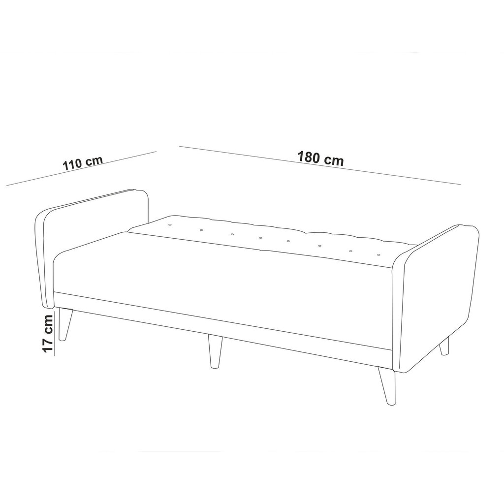 2-osainen pehmeä huonekalusarja Aria-TKM01-1053, harmaa hinta ja tiedot | Sohvaryhmät | hobbyhall.fi