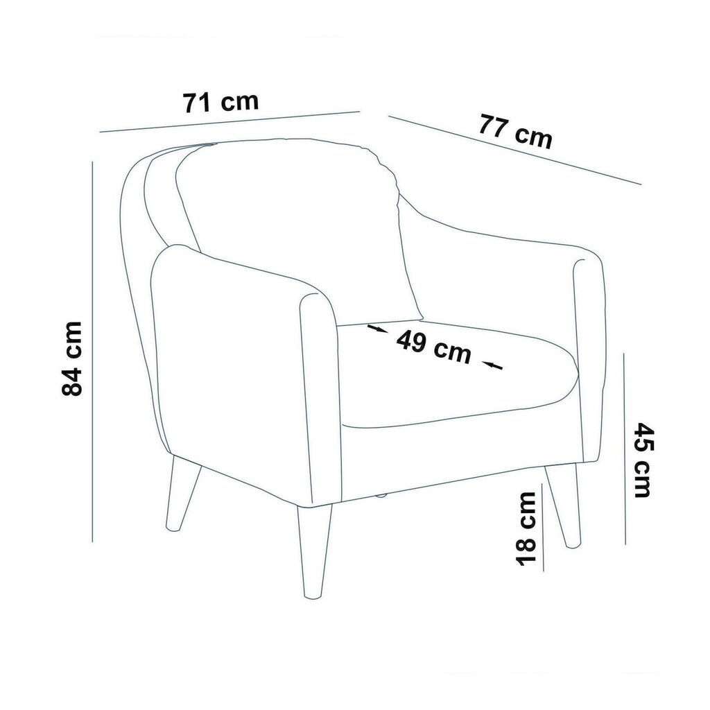 2-osainen pehmeä huonekalusarja Sofia-TKM03-0701, harmaa hinta ja tiedot | Sohvaryhmät | hobbyhall.fi