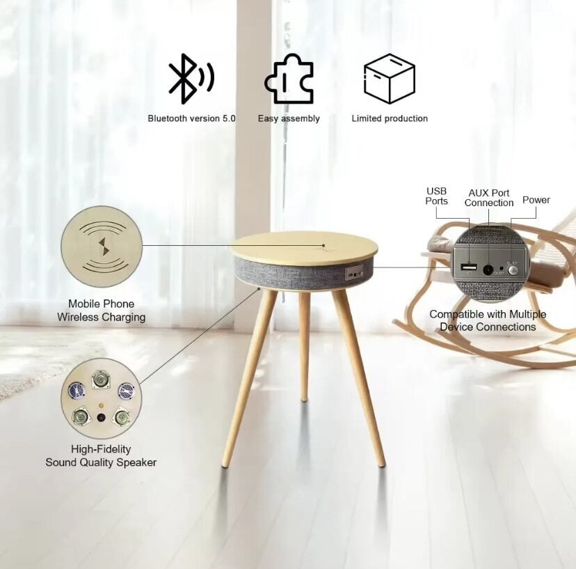 DesignDelight Smart sohvapöytä Nordic_wood hinta ja tiedot | Sohvapöydät | hobbyhall.fi