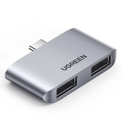 Sovitin UGREEN 10912 CM412 2in1 Type-C Sisään HUB 2USB3.0 för HUAWEI Mate40/P50 Samsung S20 hinta ja tiedot | Adapterit | hobbyhall.fi