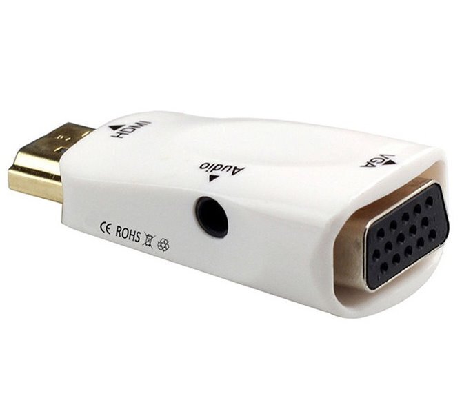 PremiumCord-muunnin HDMI ja VGA + audio/bílý hinta ja tiedot | Adapterit | hobbyhall.fi