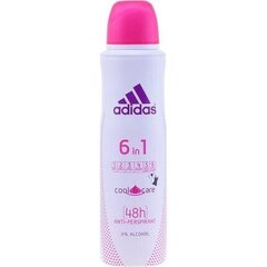 Naisten deodoranttisuihke Adidas 6 in 1 150 ml hinta ja tiedot | Deodorantit | hobbyhall.fi