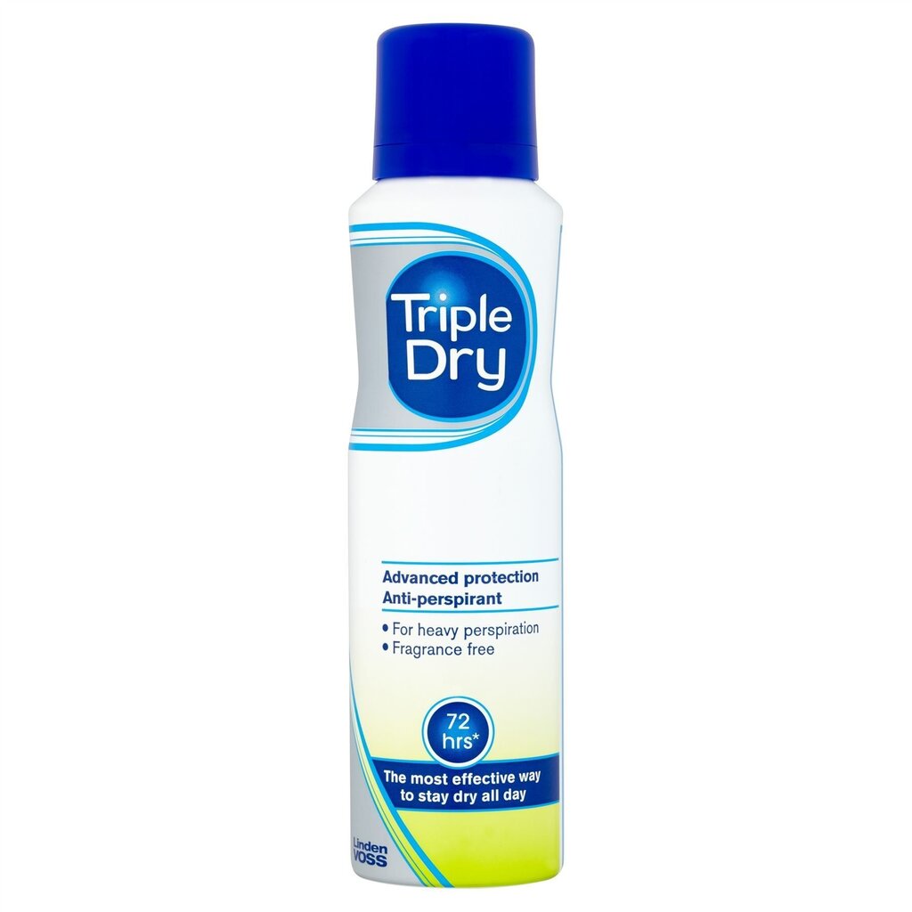 Triple Dry, hajuton aerosoli antiperspirantti 150ml hinta ja tiedot | Deodorantit | hobbyhall.fi