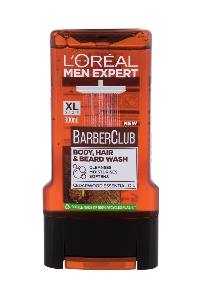 L'Oréal Men Expert Barber Club -puhdistusaine vartalolle, hiuksille ja parralle, 300 ml hinta ja tiedot | Suihkusaippuat ja suihkugeelit | hobbyhall.fi