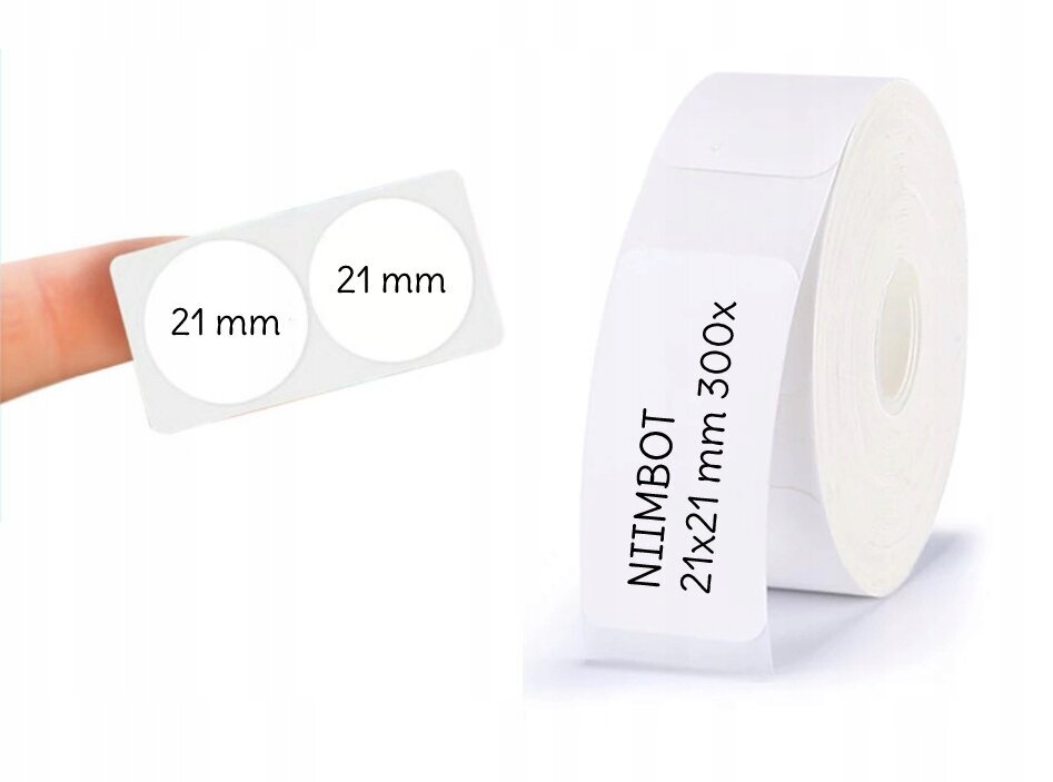 .NIIMBOT Tarrat Pyöreä 21*21mm 300kpl 300kpl hinta ja tiedot | Vihkot, muistikirjat ja paperit | hobbyhall.fi