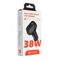 Autolaturi QWE CARBON Type C 3.0 PD20W + USB QC3.0 18W 3A CC271-1C1A hinta ja tiedot | Puhelimen laturit | hobbyhall.fi