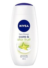 Suihkugeeli Nivea Care & Star Fruit, 6 x 250 ml hinta ja tiedot | Suihkusaippuat ja suihkugeelit | hobbyhall.fi