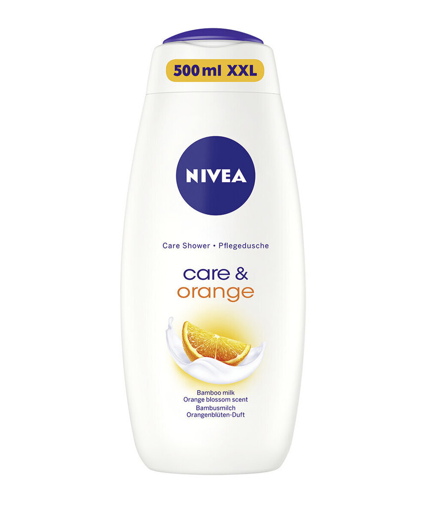 Nivea Care & Orange suihkugeeli 500ml, 6 pakkausta hinta ja tiedot | Suihkusaippuat ja suihkugeelit | hobbyhall.fi