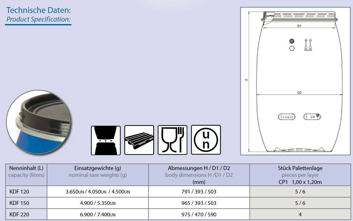 Muovitynnyri 120 l kannellinen, elintarvikesertifioitu hinta ja tiedot | Säilöntä | hobbyhall.fi