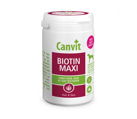 Canvit Biotin Maxi N76 lisäravinteet koiran turkille ja ihonhoitoon, 230 g hinta ja tiedot | Koiran terveys ja hyvinvointi | hobbyhall.fi