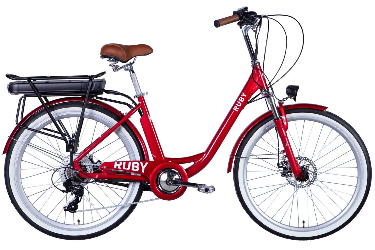 Sähköpyörä Davi E-Ruby Alumiini, 26", 7 vaihdetta, 150-175 cm, 50 km, Burgundi hinta ja tiedot | Sähköpyörät | hobbyhall.fi